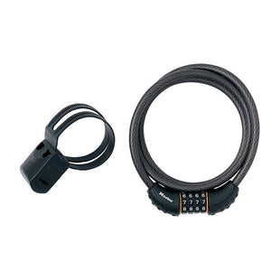 Master Lock Black Braided Steel Combination Cable 1.8m x 10mm Master Lock - RockBottom Northampton