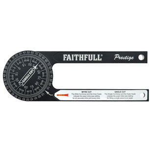 Faithfull Prestige Mitre Saw Protractor Black Aluminium Faithfull - RockBottom Northampton