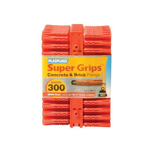 Plasplugs RP 187 Solid Wall Super Grips™ Fixings Red (300) Plasplugs - RockBottom Nothampton