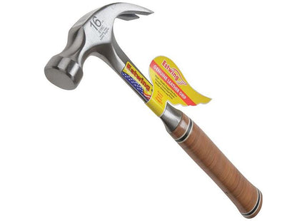 Estwing E16C Curved Claw Hammer - Leather Grip 450g (16oz) Estwing - RockBottom Northamptin