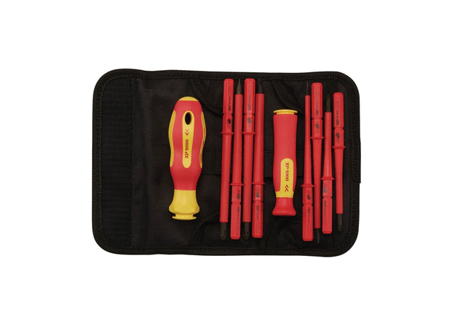 Draper XP1000 VDE Interchangeable Blade Screwdriver Set (10 Piece) 05721 Draper - Town Tools