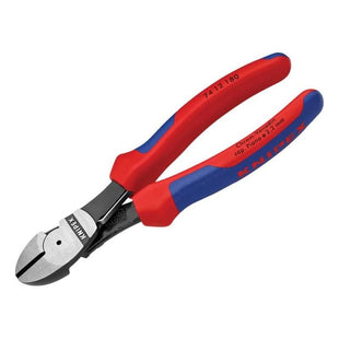 Knipex High Leverage Diagonal Cutters Multi-Component Grip with Spring 180mm Knipex - RockBottom Northampton