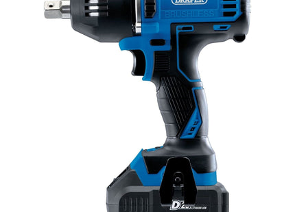 Draper D20 20V Brushless Mid-Torque Impact Wrench, 1/2" Sq. Dr., 400Nm, 2 x 4.0A Draper - Town Tools