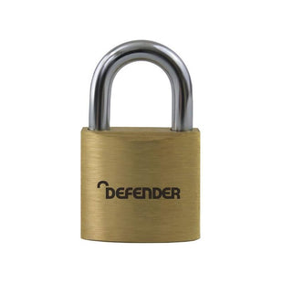 Defender Brass Padlock 20mm DEFENDER - RockBottom Northampton