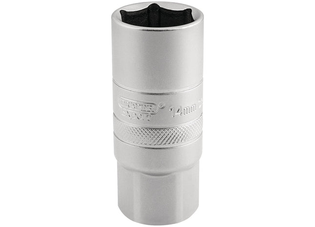 Draper 14mm Thread 6 Point Satin Chrome Spark Plug Socket, 1/2" Sq. Dr., 21mm Draper - Town Tools