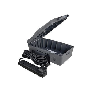 Masterplug Weatherproof Box with 10m 240V 4-Way Bar Masterplug - RockBottom Northampton