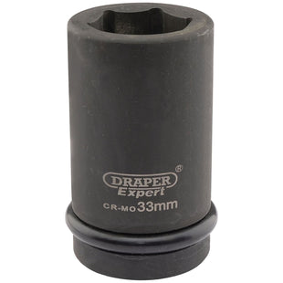 Draper Expert HI-TORQ 6 Point Deep Impact Socket, 1" Sq. Dr., 33mm Draper - Town Tools