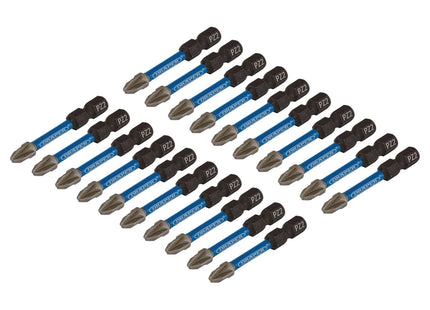 Draper Expert PZ-Type Impact Screwdriver Bits, No.2 x 50mm, 1/4" Hex (Pack of 20 Draper - Town Tools