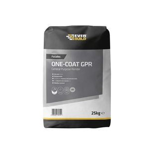 Everbuild Sika One-Coat General Purpose Render Grey 25kg Everbuild Sika - RockBottom Northamptin