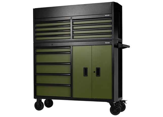 Draper Bunker 13 Drawer Combined Roller Cabinet and Tool Chest, 52", Green Draper - Town Tools