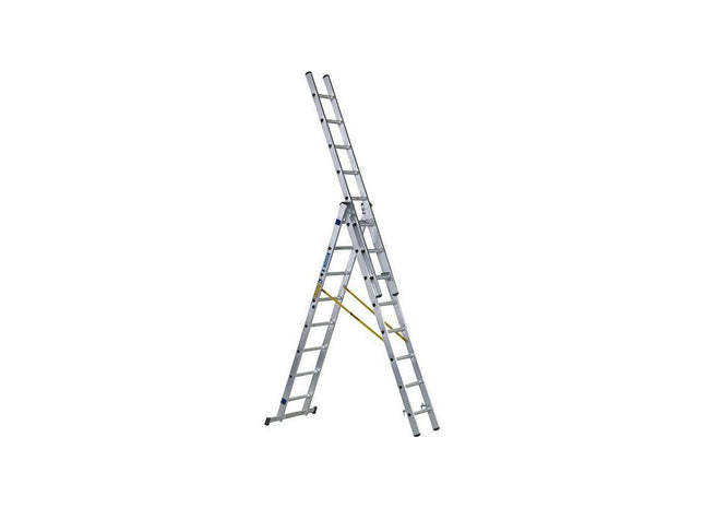 Zarges D-Rung Combination Ladder 3-Part 3 x 8 Rungs Zarges - RockBottom Northampton