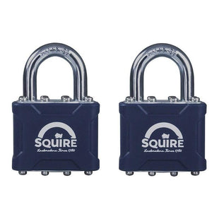 Squire 35T Stronglock Card (2) Padlocks 38mm Open Shackle Keyed Squire - RockBottom Nothampton