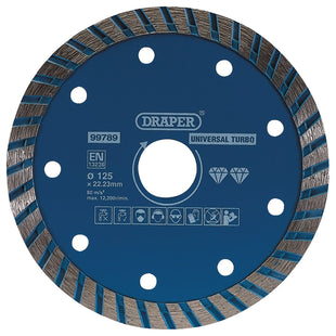 Draper Turbo Diamond Blade, 125mm 99789 Draper - Town Tools