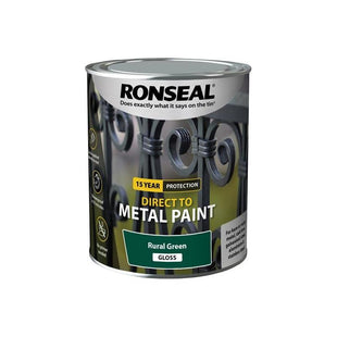 Ronseal Direct to Metal Paint Rural Green Gloss 750ml Ronseal - RockBottom Nothampton