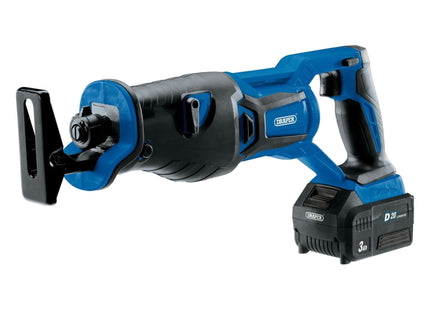 Draper D20 20V Brushless Reciprocating Saw, 1 x 3.0Ah Battery, 1 x Fast Charger Draper - Town Tools