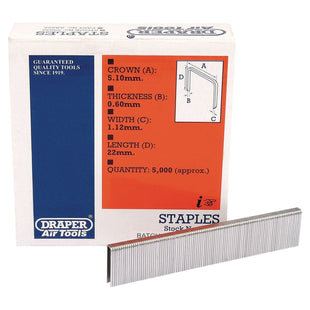 Draper Staples, 22mm (5000) 59838 Draper - Town Tools
