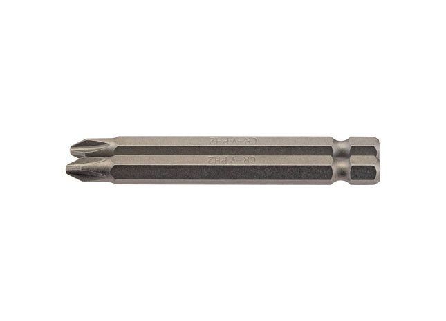 Draper Cross Slot Insert Bit, 1/4" Hex, 75mm Long, No.2 (Pack of 2) 64315 Draper - Town Tools
