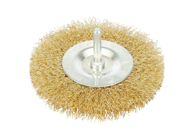 Draper Brassed Steel Crimped Wire Wheel Brush, 100mm 41428 Draper - Town Tools