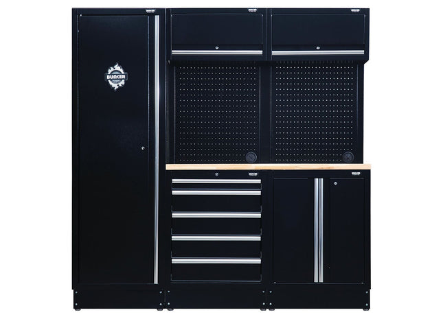 Draper BUNKER Modular Storage Combo with Hardwood Worktop (11 Piece) 04488 Draper - Town Tools