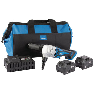 Draper D20 20V Brushless Nibbler, 2 x 5.0Ah Batteries, 1 x Fast Charger, 1 x Bag Draper - Town Tools