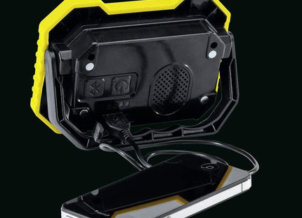 Draper COB LED Rechargeable Worklight with Wireless Speaker, 5W, 500 Lumens, Yel Draper - Town Tools