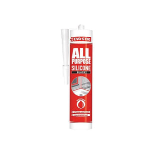 Evo-Stik 112872 All Purpose Flex Silicone Sealant Black C20 EVO-STIK - RockBottom Northamptin
