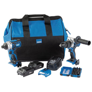 Draper D20 Fix 'N' Go Kit (2 Piece), 2 x 2.0Ah Batteries, 1 x Charger, 1 x Bag Draper - Town Tools