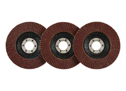 Draper Aluminium Oxide Flap Discs, 115 x 22.23mm, 60 Grit (Pack of 10) 83067 Draper - Town Tools