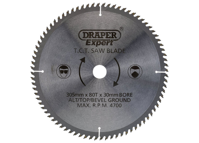 Draper TCT Saw Blade, 305 x 30mm, 80T 38152 Draper - Town Tools