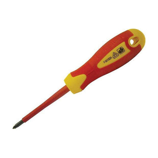 Faithfull VDE Soft Grip Screwdriver Pozidriv Tip PZ1 x 80mm Faithfull - RockBottom Northampton