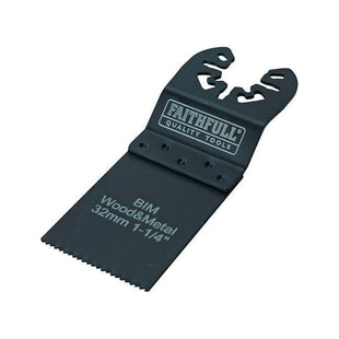 Faithfull Bi-Metal Flush Cut Wood/Metal Blades 32mm (Pack 5) Faithfull - RockBottom Northampton