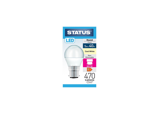 Status LED Round 40w Cool White BC