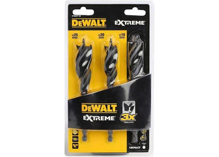 Dewalt Power Tools EXTREME® Tri Flute Bit Set, 3 Piece DeWALT Power Tools - RockBottom Northampton