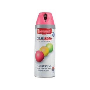Plastikote Twist & Spray Fluorescent Pink 400ml PlastiKote - RockBottom Nothampton