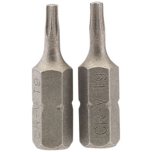 Draper TX-STAR Insert Bit, 1/4" Hex, 25mm Long, T9 (Pack of 2) Draper - Town Tools