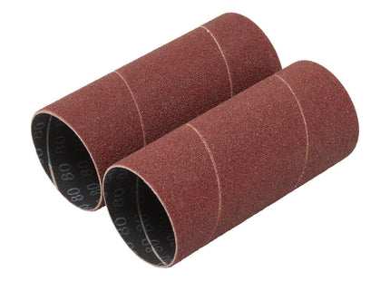 Draper Aluminium Oxide Sanding Sleeves, 50 x 115mm, 80 Grit (Pack of 2) Draper - Town Tools