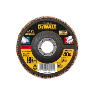 Dewalt Power Tools DT30602 Extreme Metal Flap Disc 125 x 22.2mm x 40G DeWALT Power Tools - RockBottom Northampton