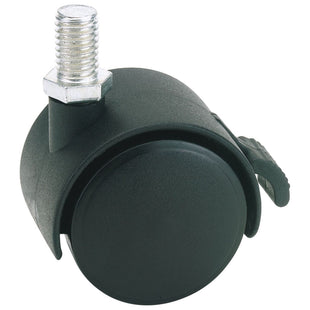 Draper Twin Nylon Bolt Castor with Brake, 40mm Diameter, S.W.L. 25kg 65465 Draper - Town Tools