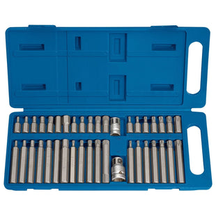 Draper TX-STAR Hex. & Spline Mechanic's Bit Set, 3/8, 1/2" Sq. Dr. (40 Piece) Draper - Town Tools