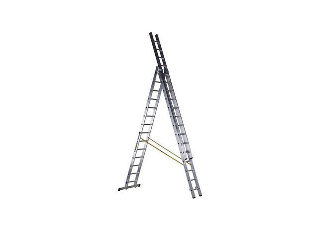 Zarges D-Rung Combination Ladder 3-Part 3 x 14 Rungs Zarges - RockBottom Northampton