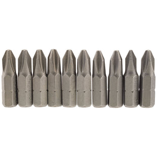 Draper Cross Slot Insert Bit, 1/4" Hex, 25mm Long, No.2 (Pack of 10) 64072 Draper - Town Tools