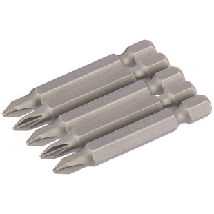 Draper Cross Slot Insert Bit, 1/4" Hex, 50mm Long, No.1 (Pack of 5) 64287 Draper - Town Tools
