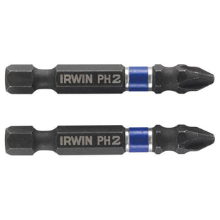Irwin® Impact Screwdriver Bits Phillips PH2 50mm (Pack 2) IRWIN® - RockBottom Northampton