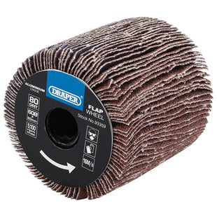 Draper Aluminium Oxide Flap Wheel, 60 x 60mm, 80 Grit 93359 Draper - Town Tools