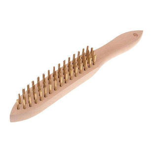 Faithfull 680/B4 Brass Wire Scratch Brush - 4 Row Faithfull - RockBottom Northampton
