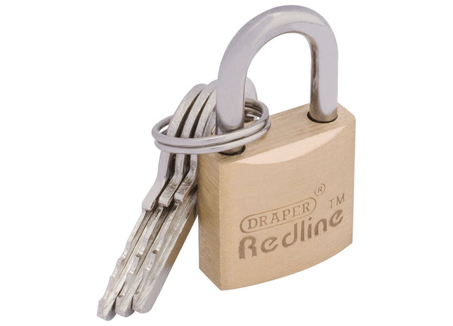 Draper Brass Cylinder Padlock, 20mm 68019 Draper - Town Tools