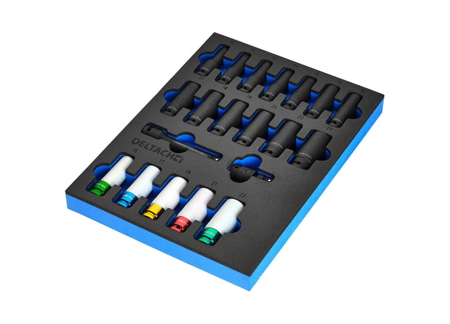 Draper Bunker Impact Socket Set in EVA Foam Inlay, 1/2" (20 Piece) Draper - Town Tools