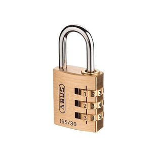Abus Mechanical 165/30 30mm Solid Brass Body Combination Padlock (3-Digit) Carded ABUS Mechanical - RockBottom Northampton