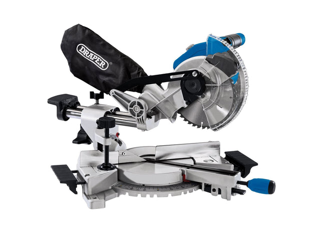 Draper D20 20V Brushless Sliding Compound Mitre Saw, 185mm (Sold Bare) 55588 Draper - Town Tools
