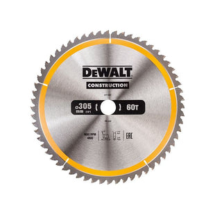 Dewalt Power Tools Stationary Construction Circular Saw Blade 305 x 30mm x 60T ATB/Neg DeWALT Power Tools - RockBottom Northampton